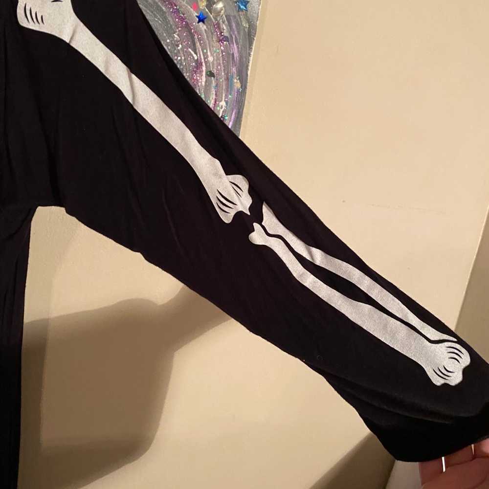 Boohoo Plus Black and White Skeleton Long Sleeve Dress EUC size‎ 22 - Picture 4 of 5